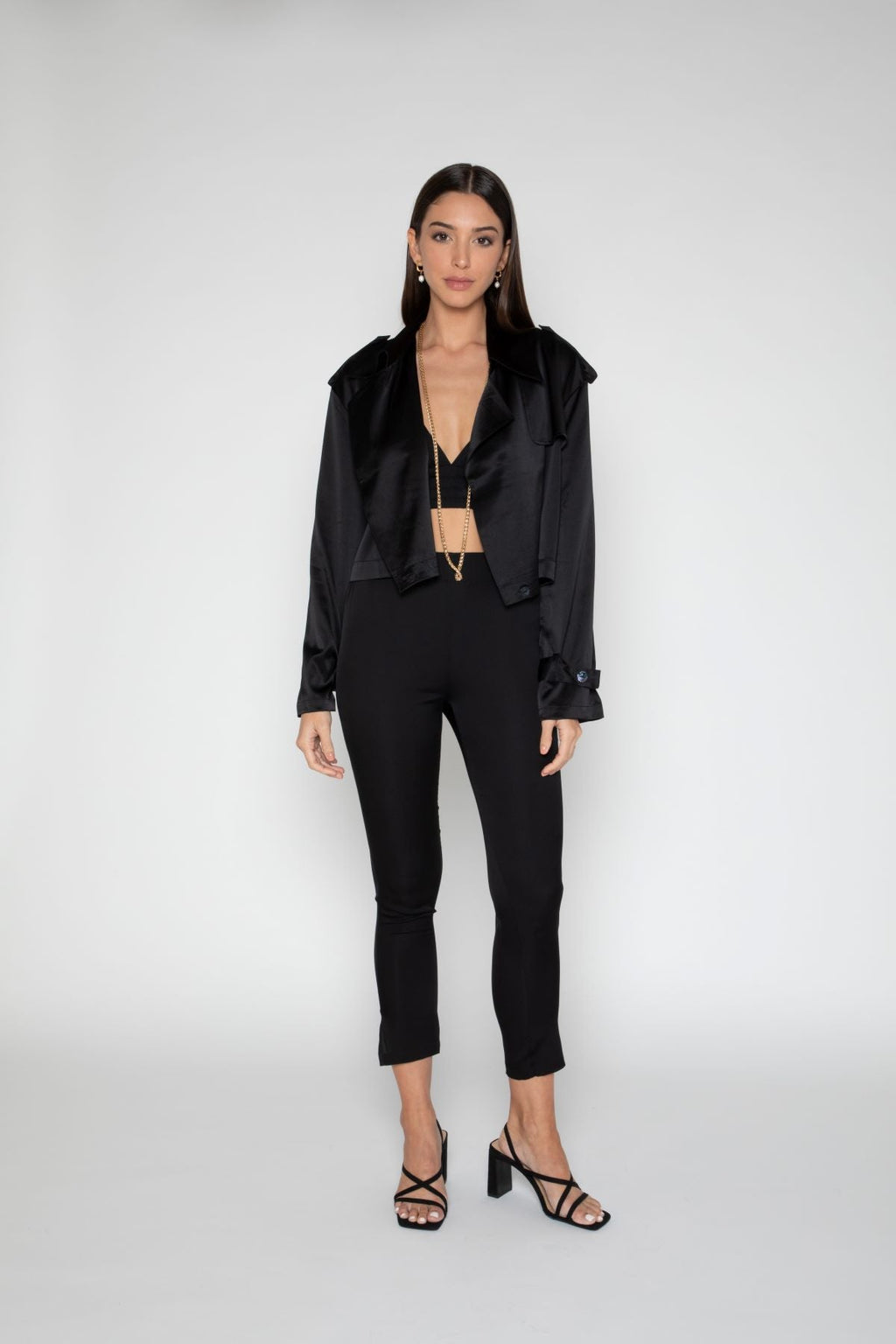 Kensington Trench Cropped Almondine Size S