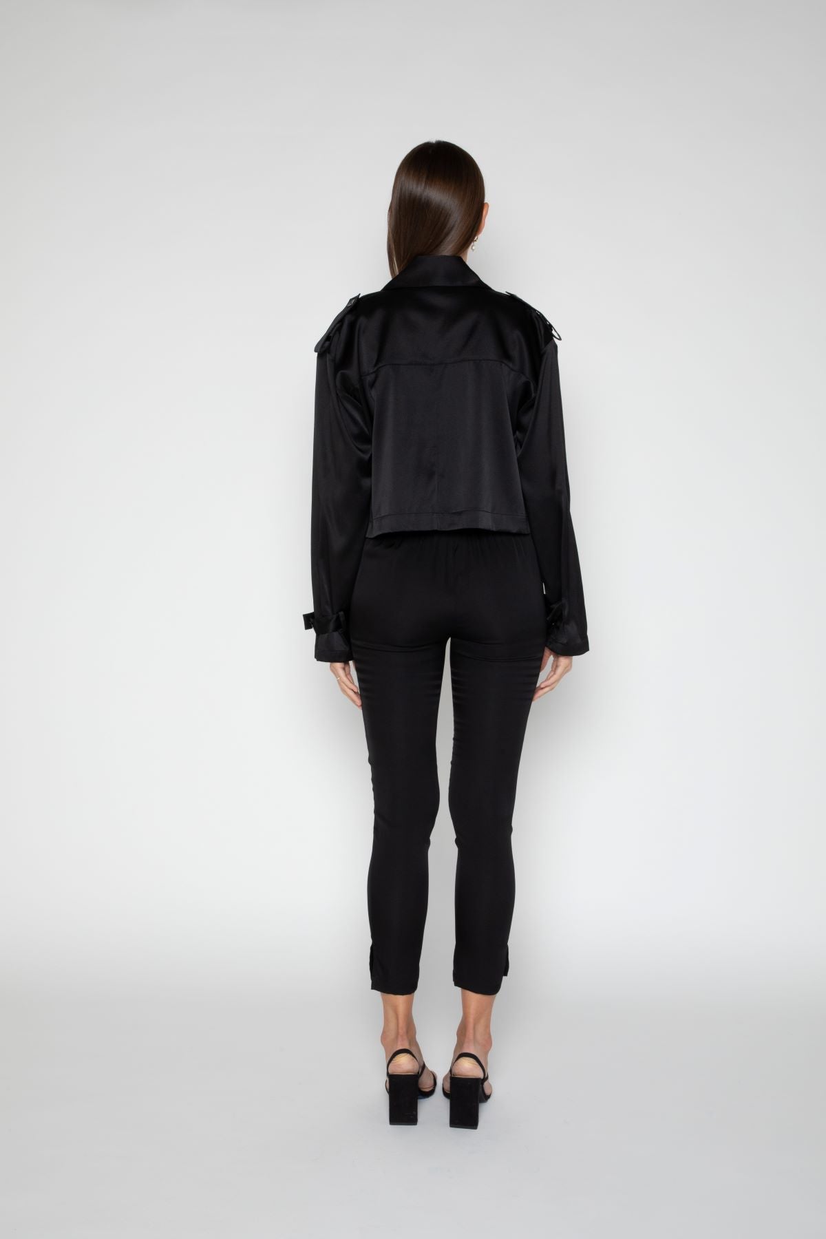 Kensington Trench Cropped Almondine Size M