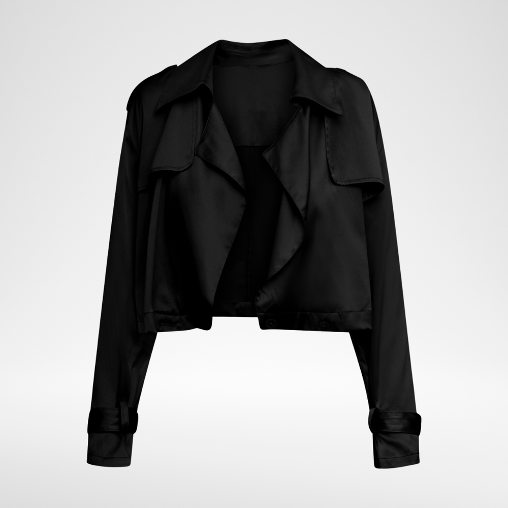 Kensington Trench Cropped - Noir