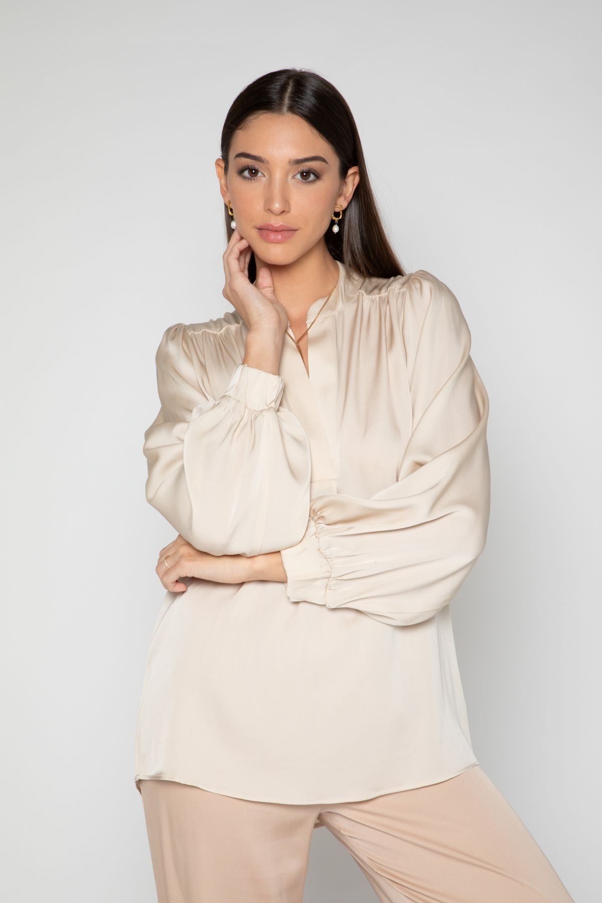 Madras Blouse Almondine Size XS
