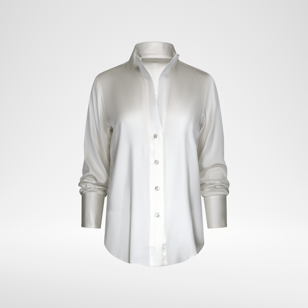 Monaco Charmeuse-Hemd - Nouvelle White