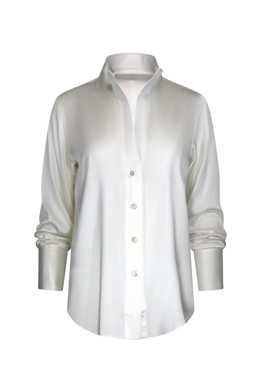 Monaco Charmeuse Shirt - Nouvelle White
