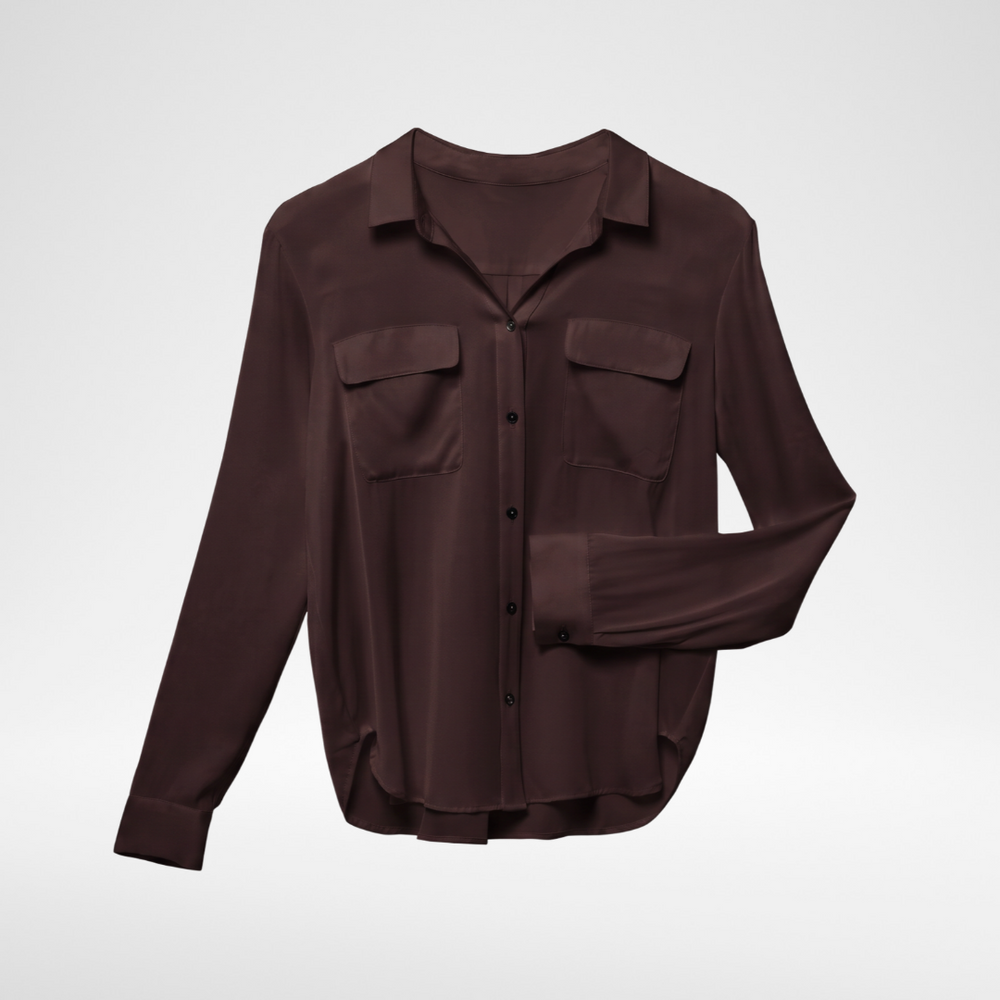 Camicia Monte Carlo con doppia tasca - Chocolate