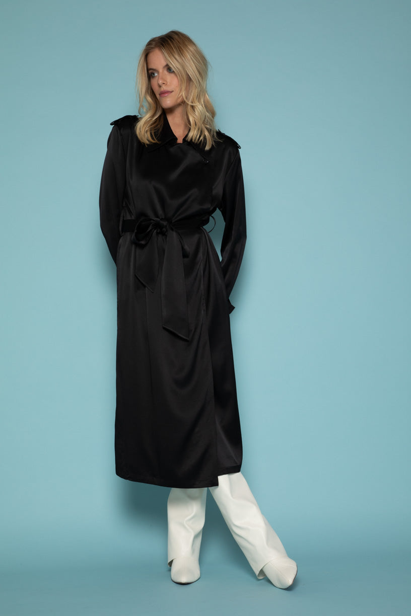 Soho Trench Dress Luxe Nouvelle White Size XS
