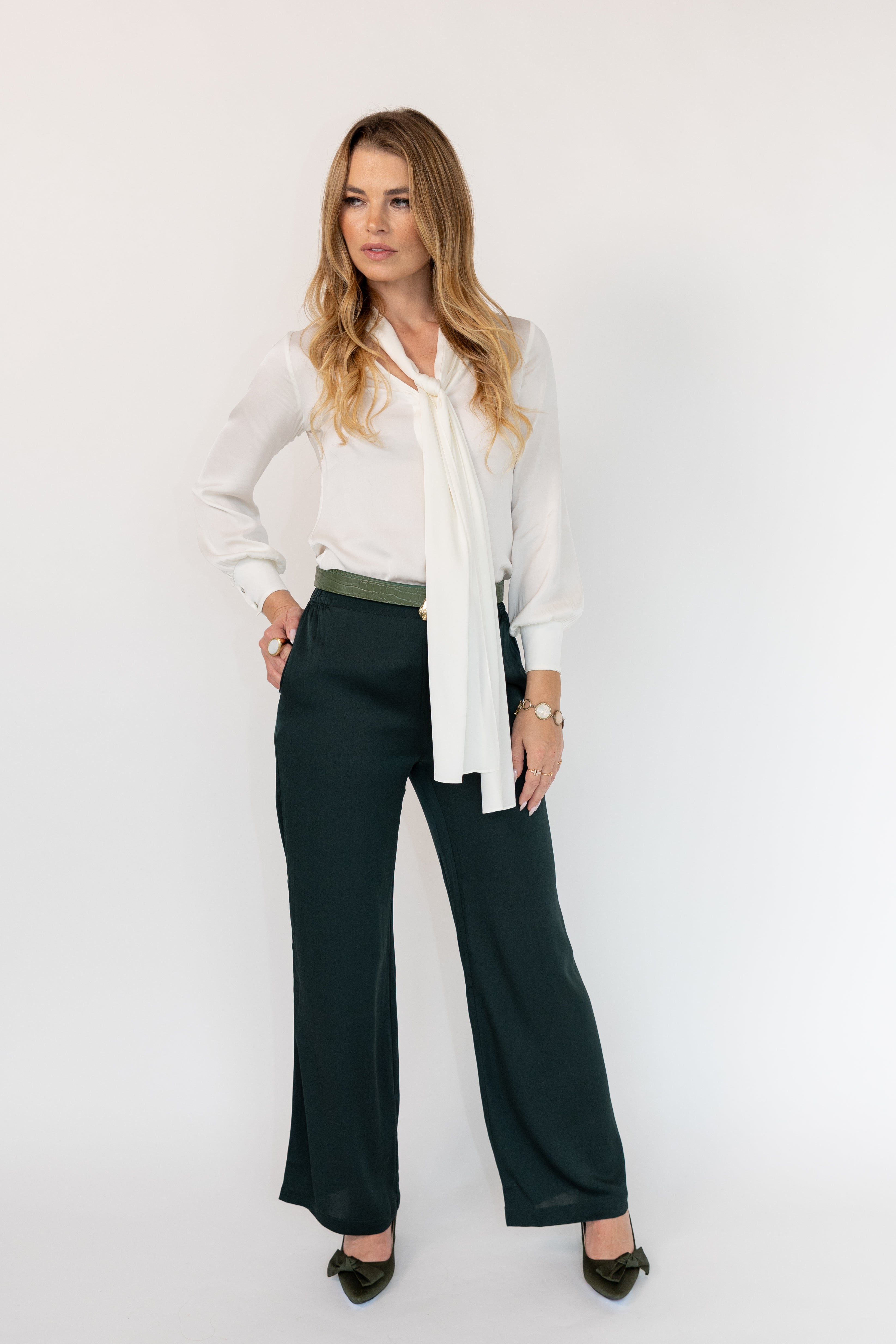 Amalfi Pants IN STOCK Deep Ocean Blue Size M