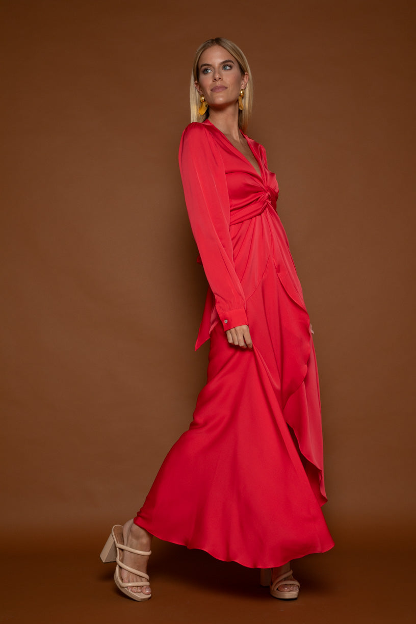 Ananda Dress (Long) Vivacious Pink Size XS