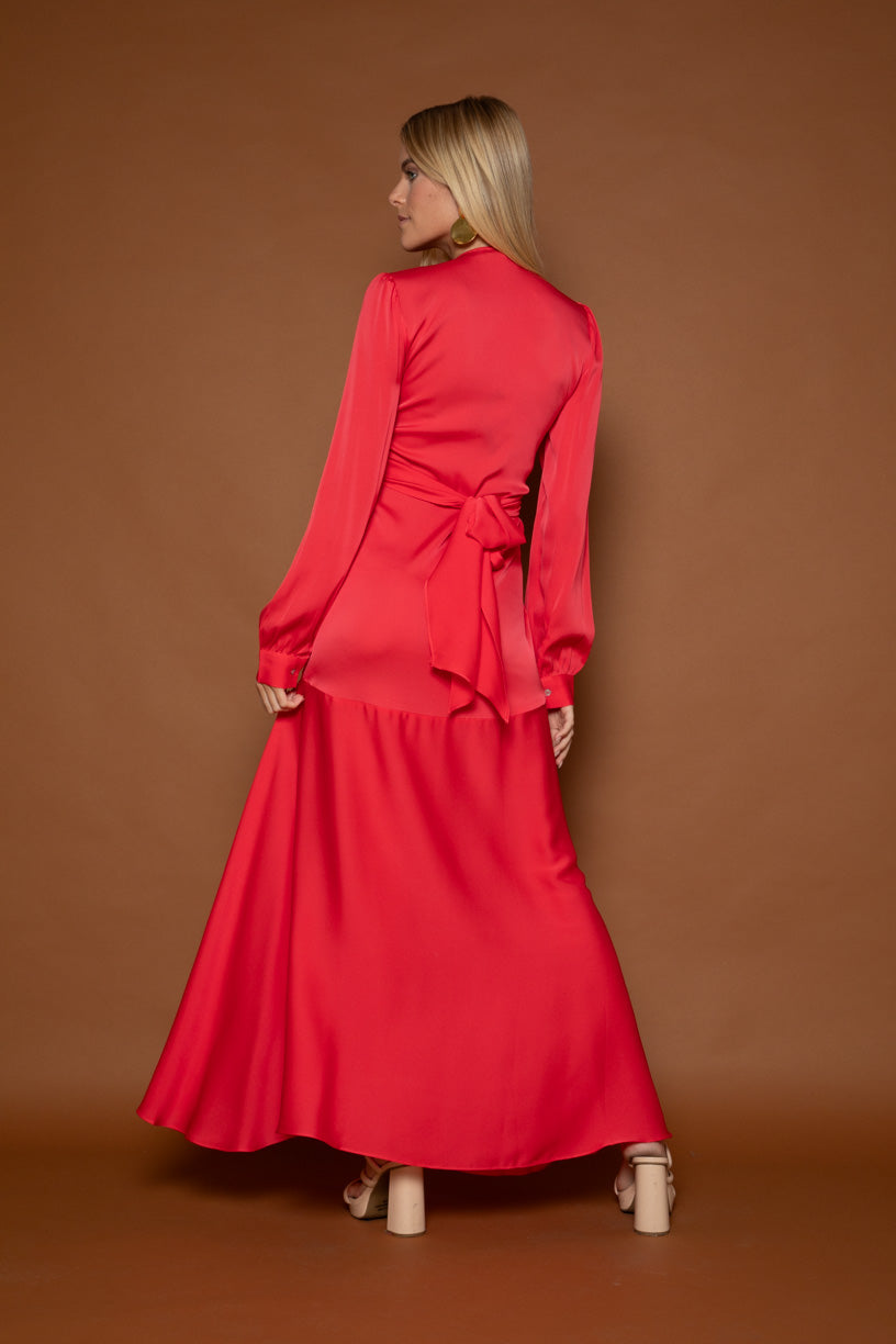 Ananda Dress (Long) Vivacious Pink Size M