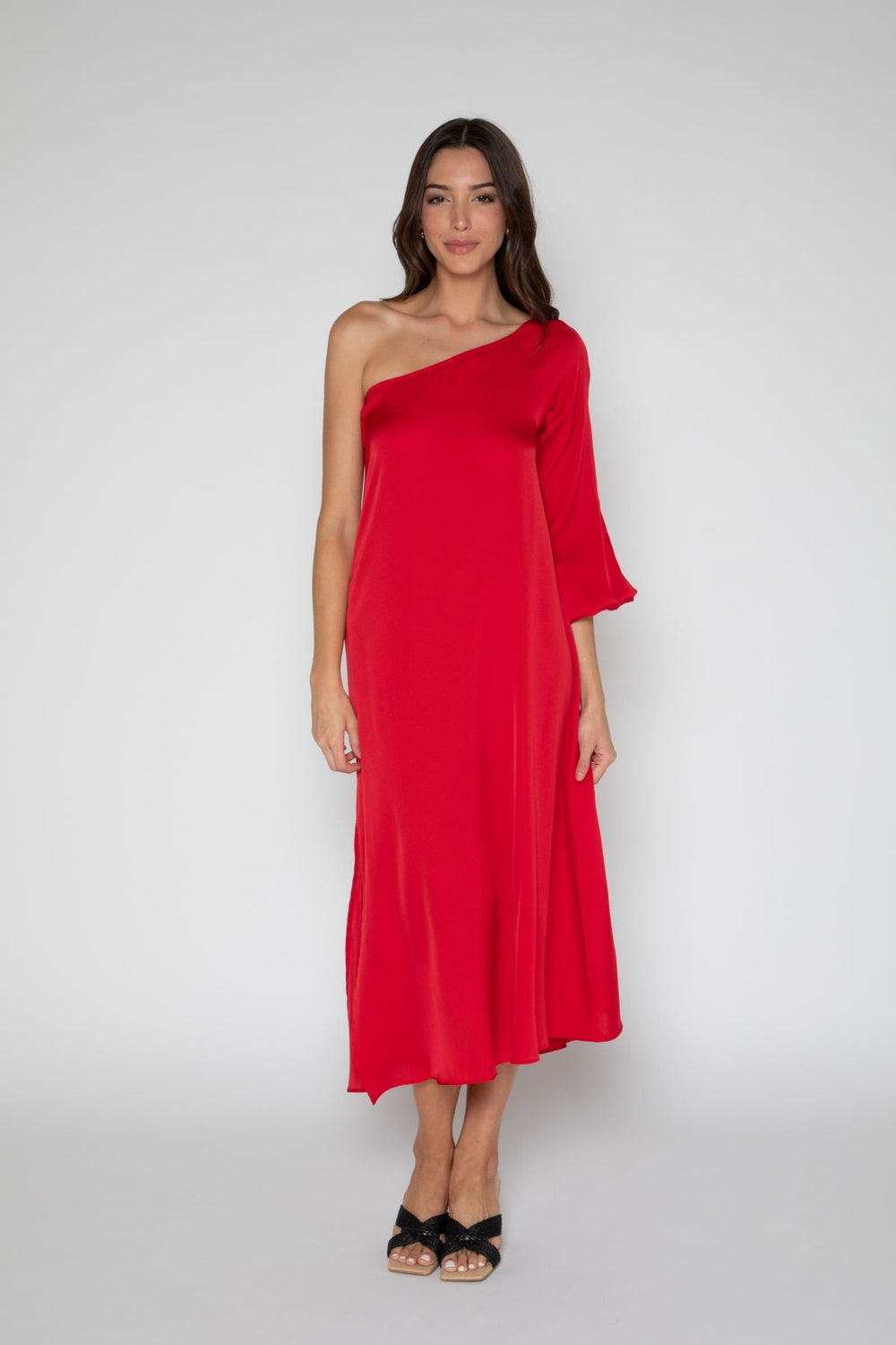 Positano Kleid - Strelitza, Scarlet, Poinciana