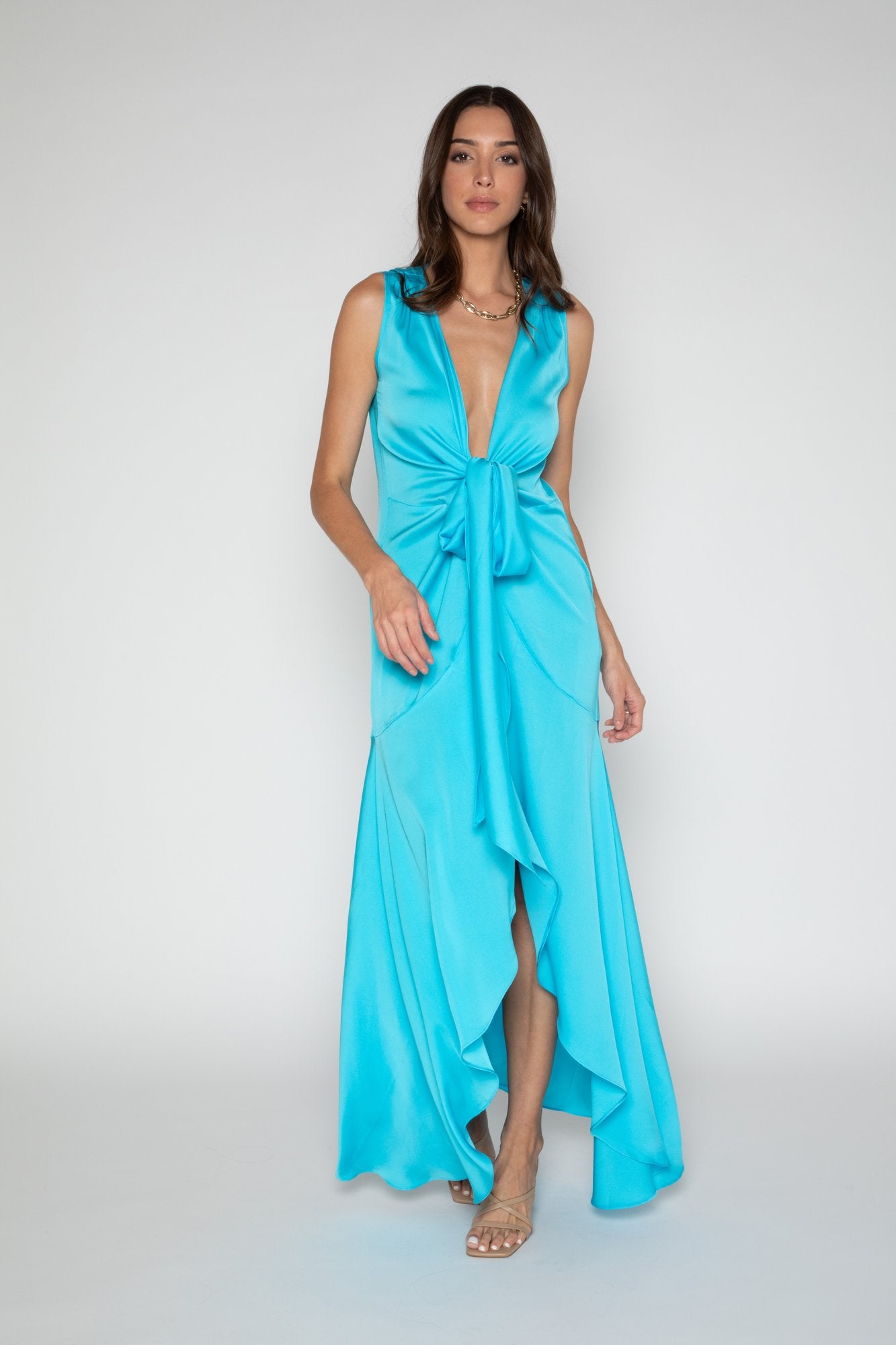 Shangri La Long Dress Bougainvillea Size M