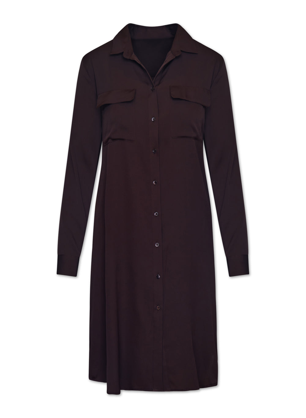 Abito camicia con doppia tasca Sicily - Chocolate