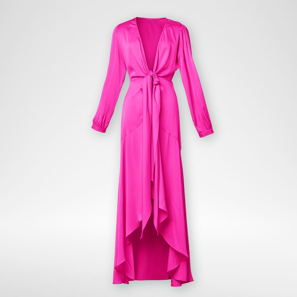 Ananda Long Dress - Miami Pink, Chambre, Faded Denim, Icy Teal, Midnight Blue, Nouvelle White, Palm Beach Peony, Papaya, Periwinkle, True Blue, Ultra Violet, Vivacious Pink, Azure