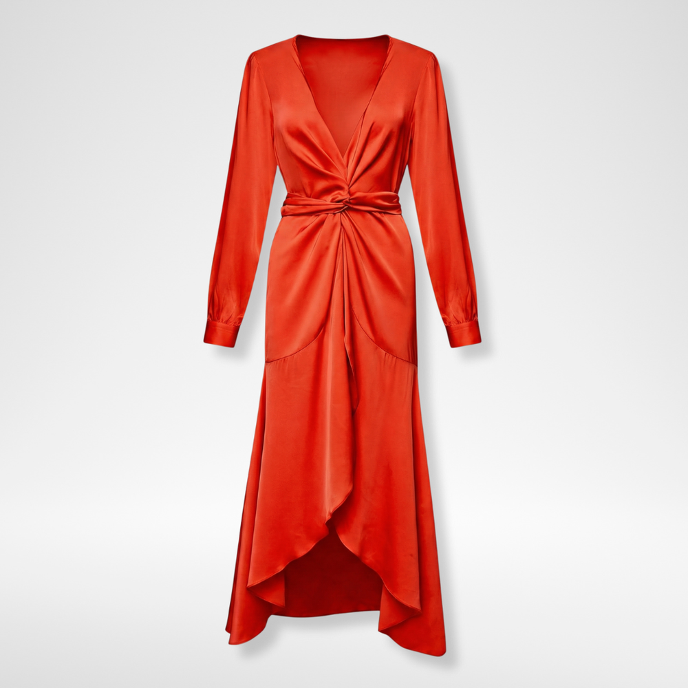 Ananda-Kleid (lang) - Strelitza, Scarlet, Poinciana