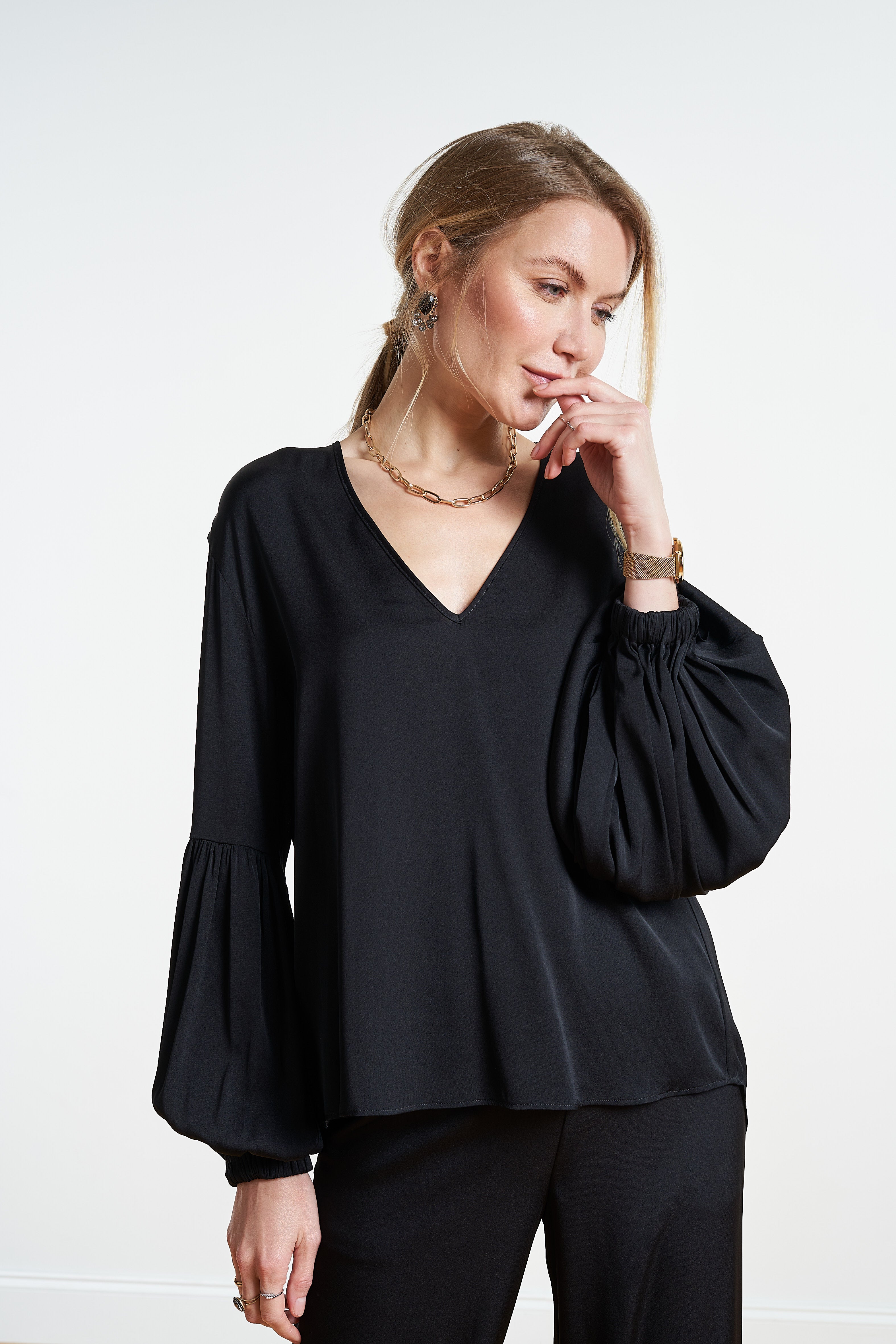 Como Blouse Nouvelle White Size XL
