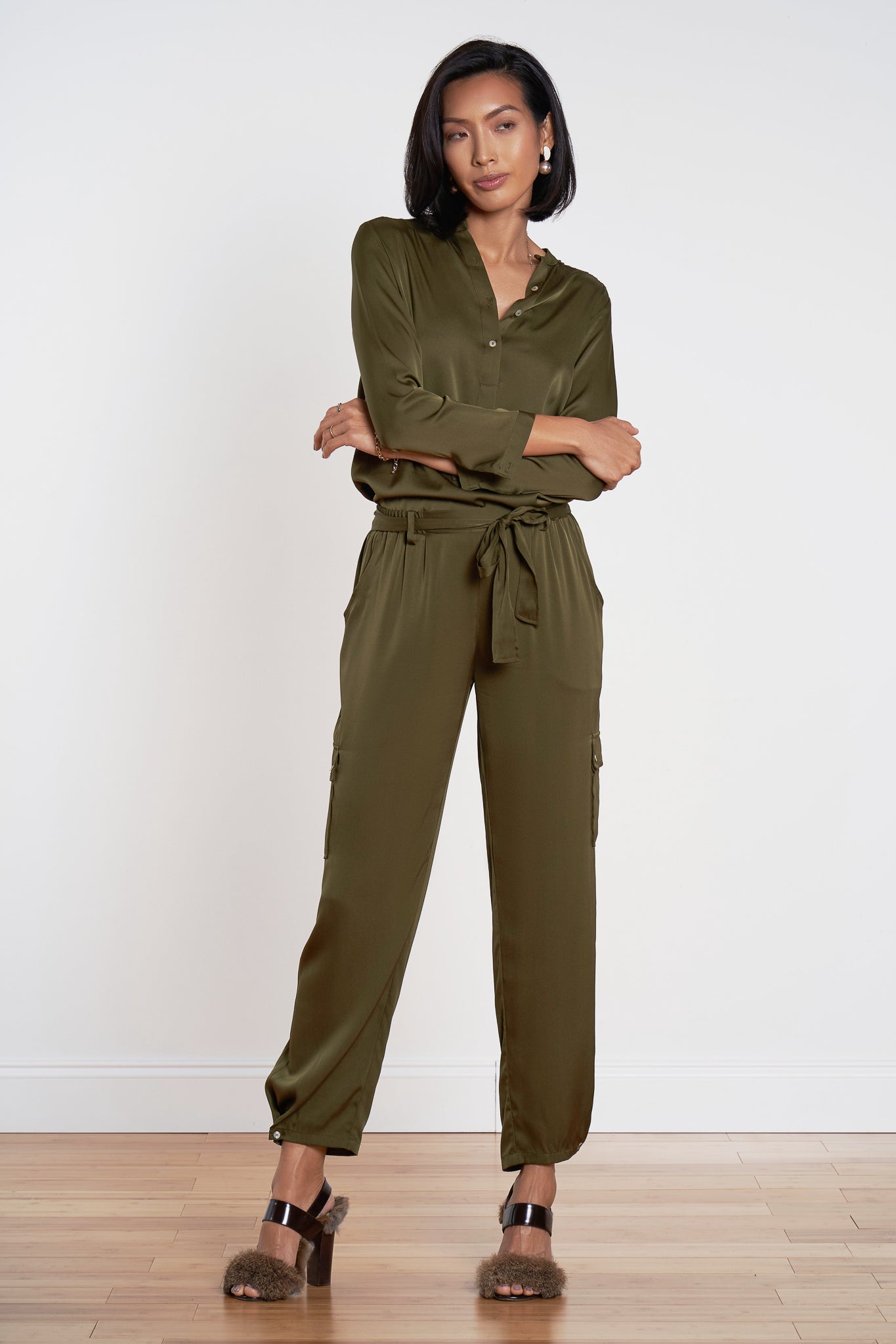 MALBON ♥ [WOMAN] Casual Cargo Pants /追跡付 streetwear cargo pants multiple utility pockets - Temu Japan