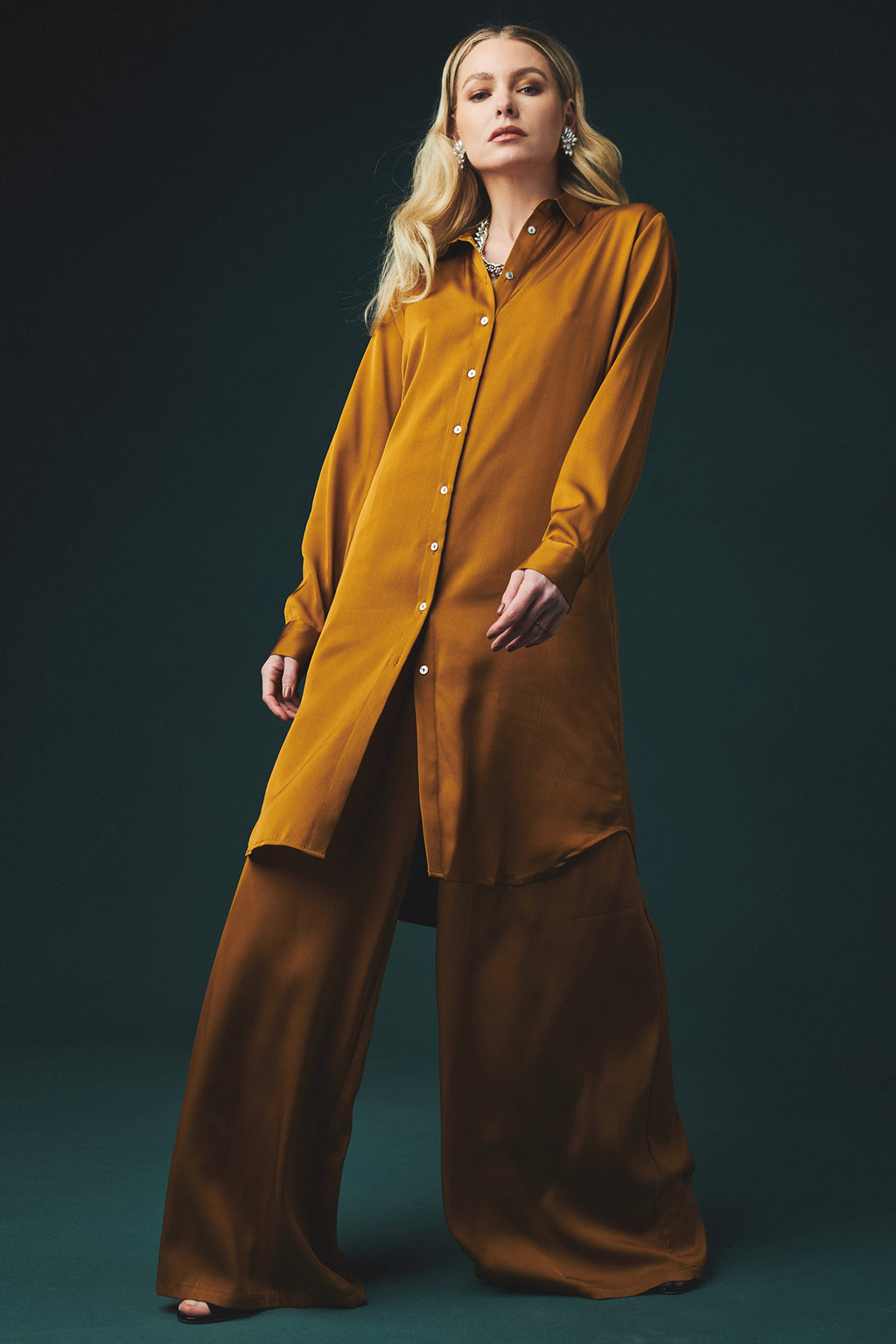 Sicily Shirt Dress Bronze Size XS